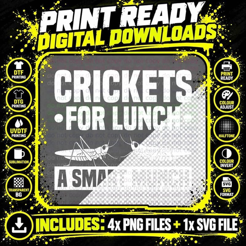 Entomophagy Bug Eaters Cricket Quote Png SVG Digital Bundle