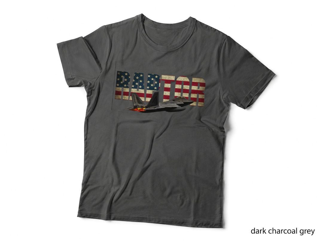 F-22 F22 Raptor Jet Fighter Plane T Shirt Us Flag Pilot T-Shirt