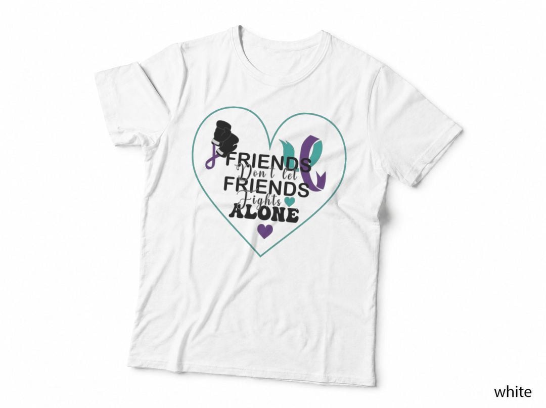 Friends Don't Let Friends Fights Alone Suicide Awareness T-Shirt