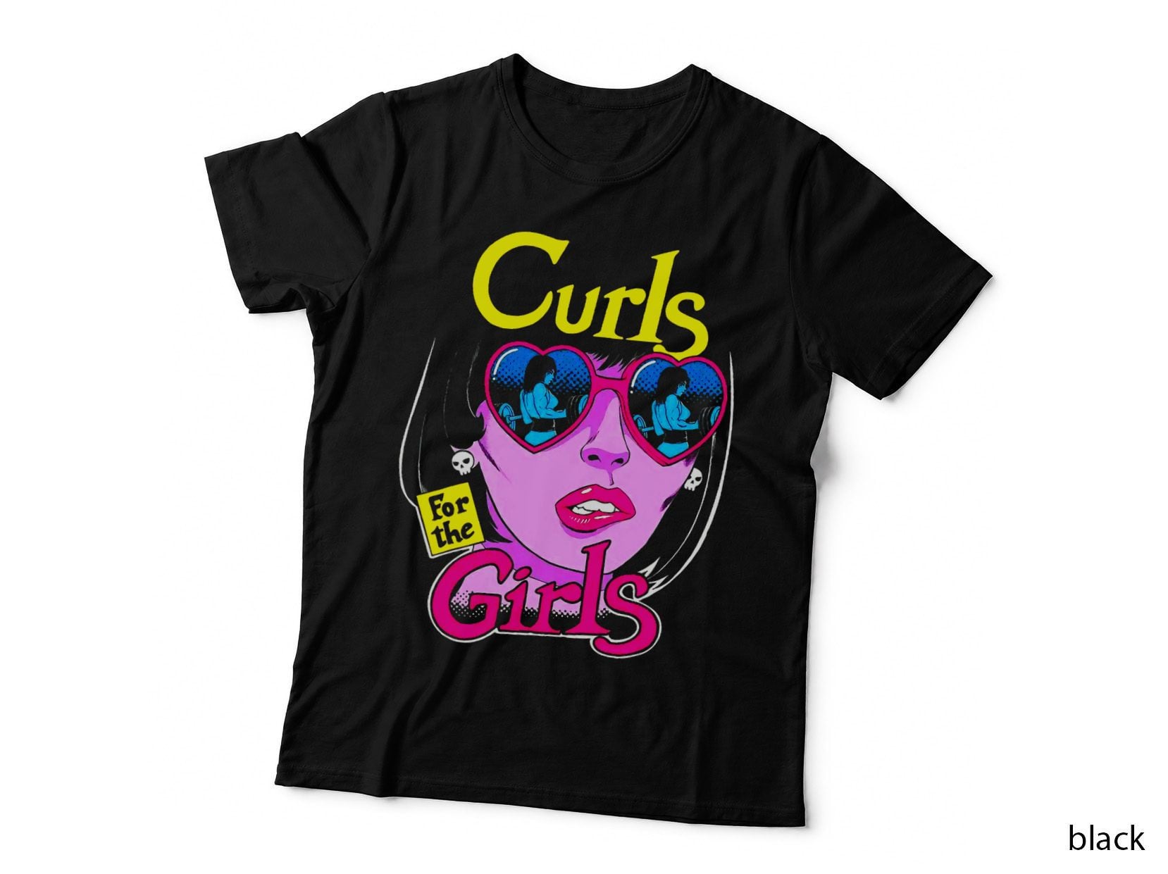 Funny Curls for Girls Gym Weightlifting Bodybuilding Fitness T-Shirt