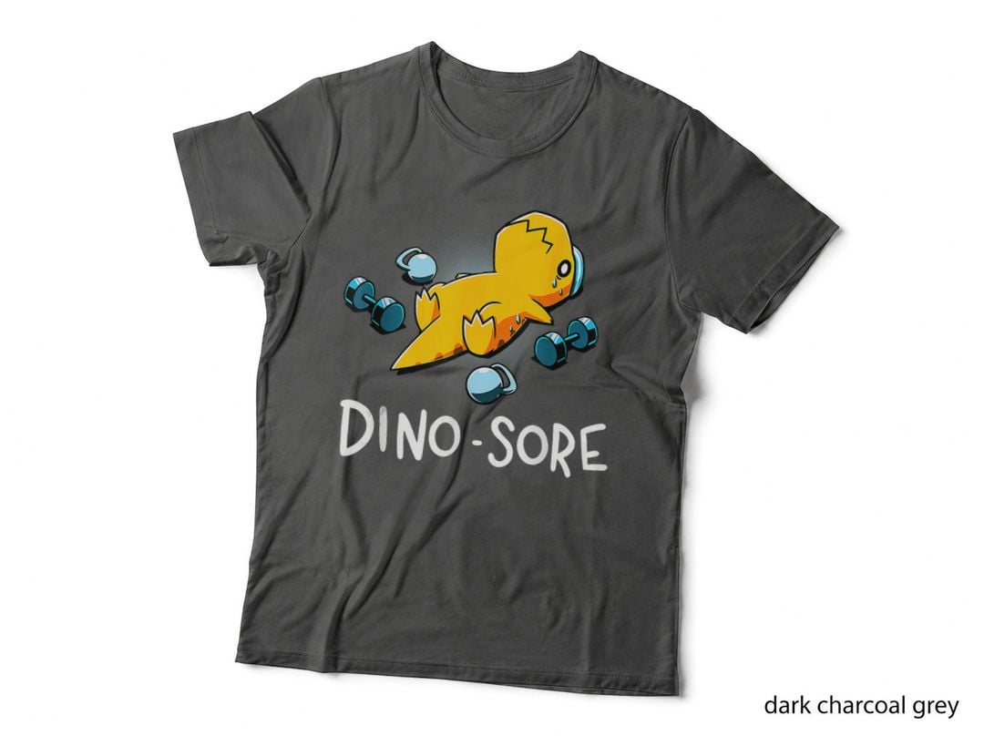 Funny Dinosaur Workout Gym Fitness Lifting, Cute Dino Sore T-Shirt