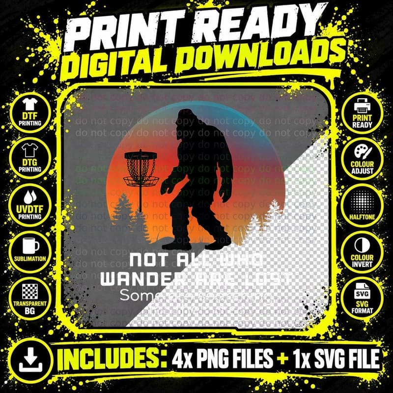 Funny Disc Golf T Shirts for Men Frolf Folf Disc Tosser Png SVG Digital Bundle