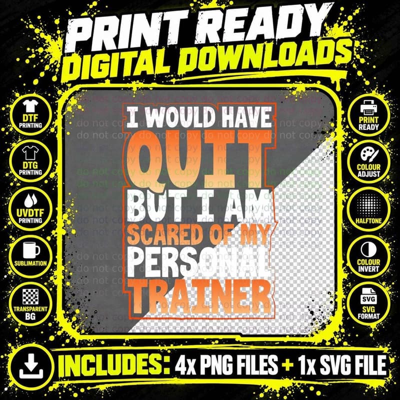 Funny Fitness Gym Workout Gift for Men Women Exercise Png SVG Digital Bundle