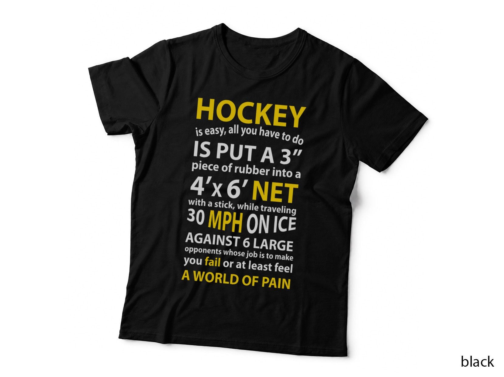 Funny Hockey Quote Hockey Is Easy Gift for Men Women Fans T-Shirt