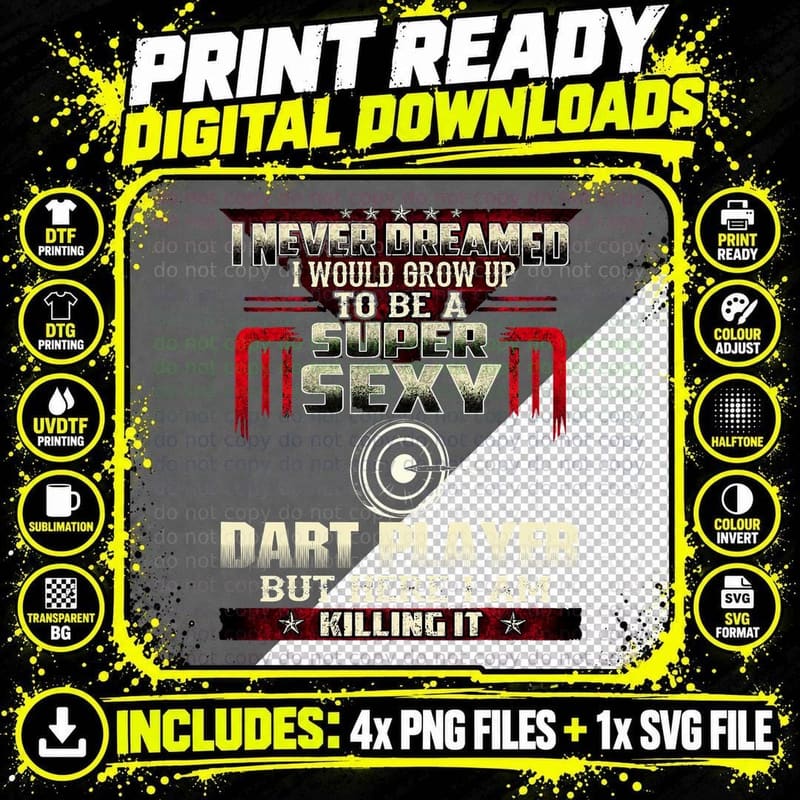 Funny Love Darts Tee Shirt for Super Sexy Players Meme Png SVG Digital Bundle