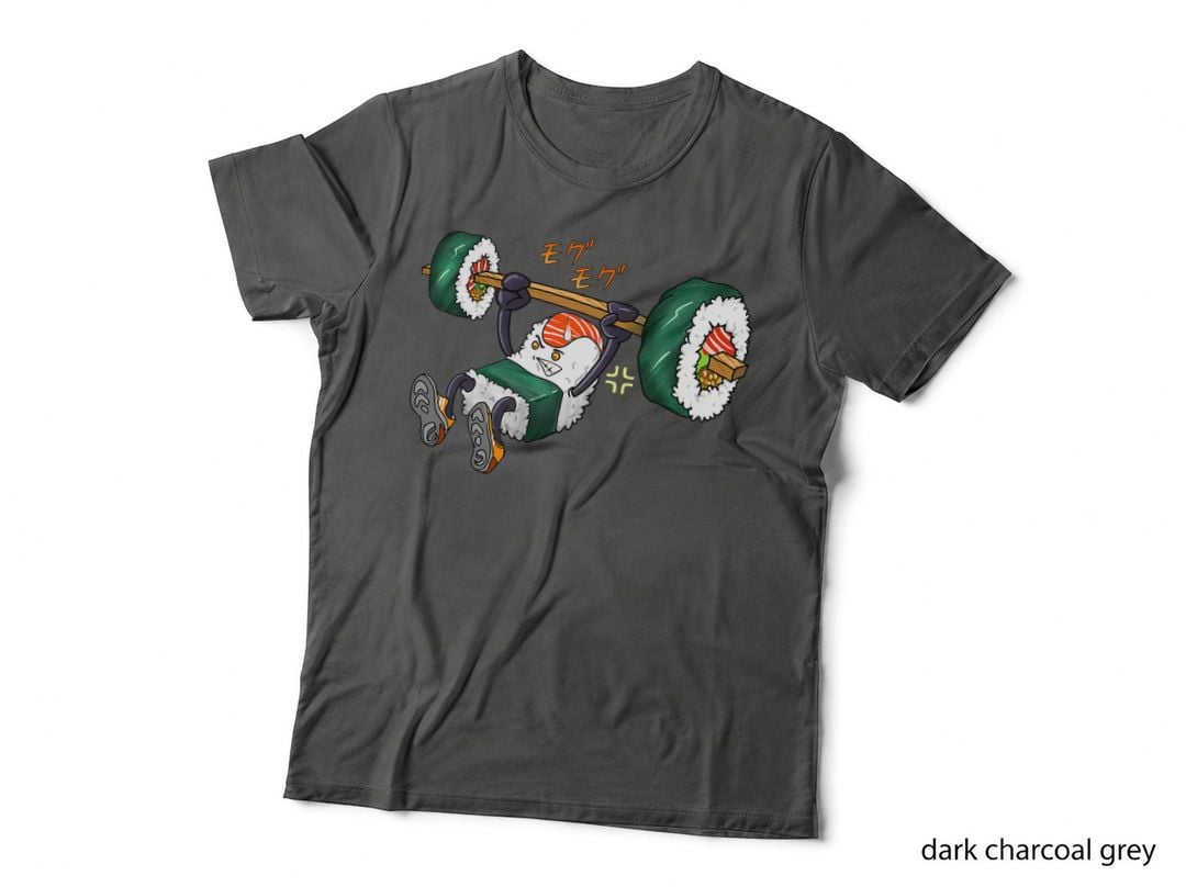 Funny Sushi Weight Lifting Gym Fitness Men Women Kids Gifts T-Shirt