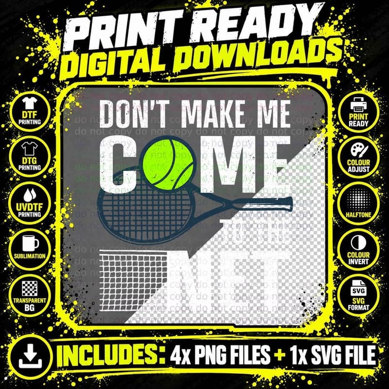 Funny Tennis Art for Women Men Teens Tennis Player Lover Png SVG Digital Bundle