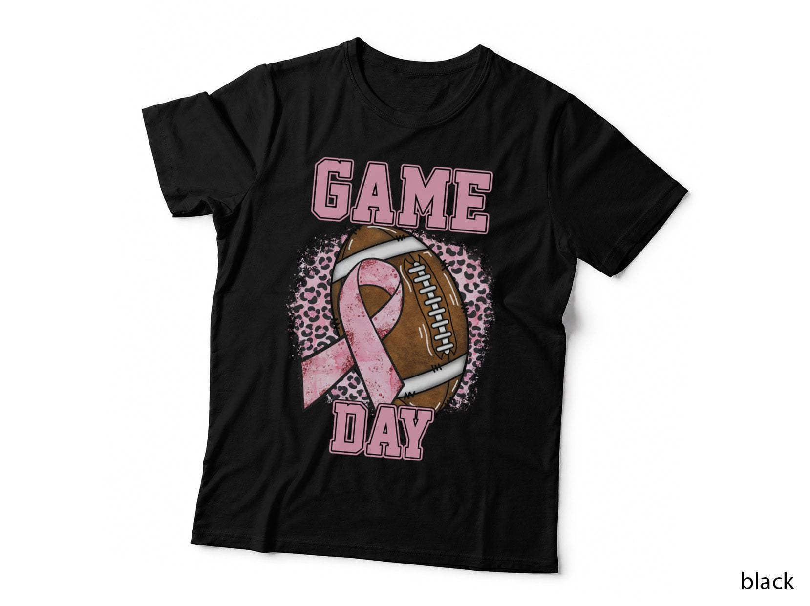 Game Day - Breast Cancer Awareness Pink Football Mom Grandma T-Shirt