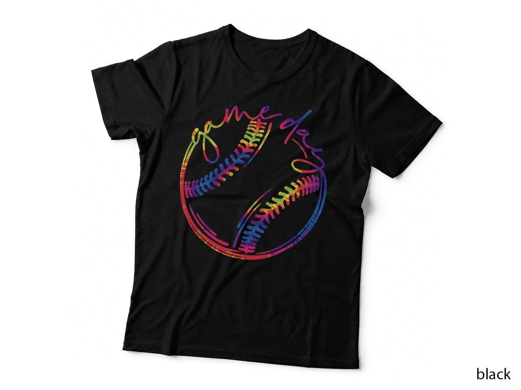 Game Day Baseball Life Softball Life Tie Dye Mothers Day Mom T-Shirt
