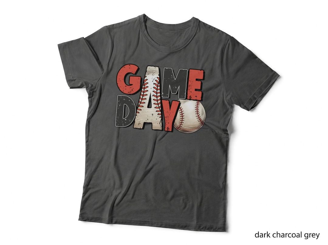 Game Day Sport Mom T-Shirt, Baseball-Themed Typography Graphic Tee
