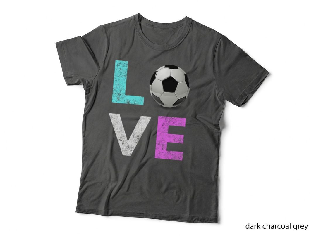 Girls Love Soccer Best Fun Birthday Gift, Soccer Fan Gear, Sports T-Shirt