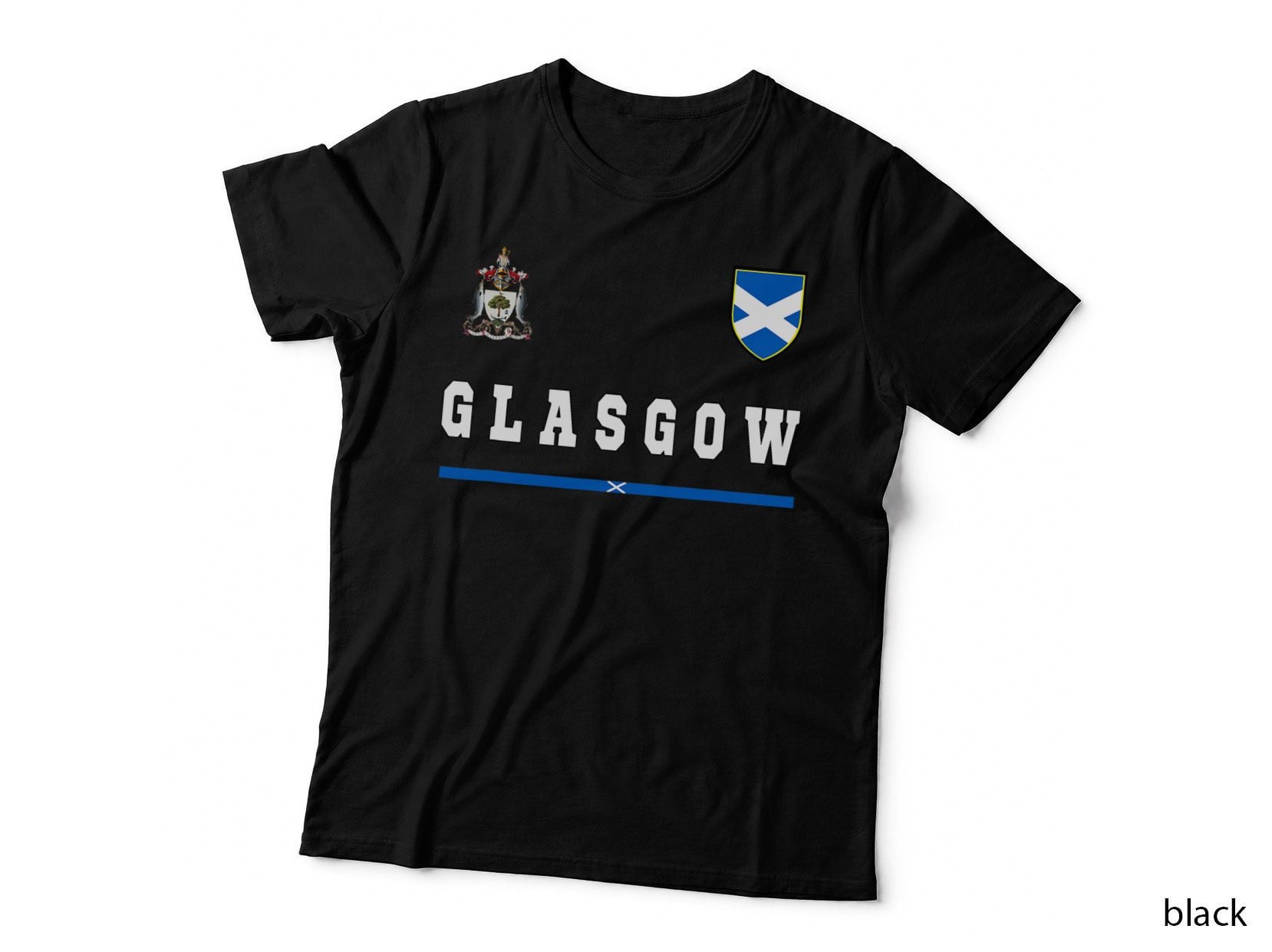 Glasgow Sportssoccer Jersey Tee Flag Football, Scotland Teamwear