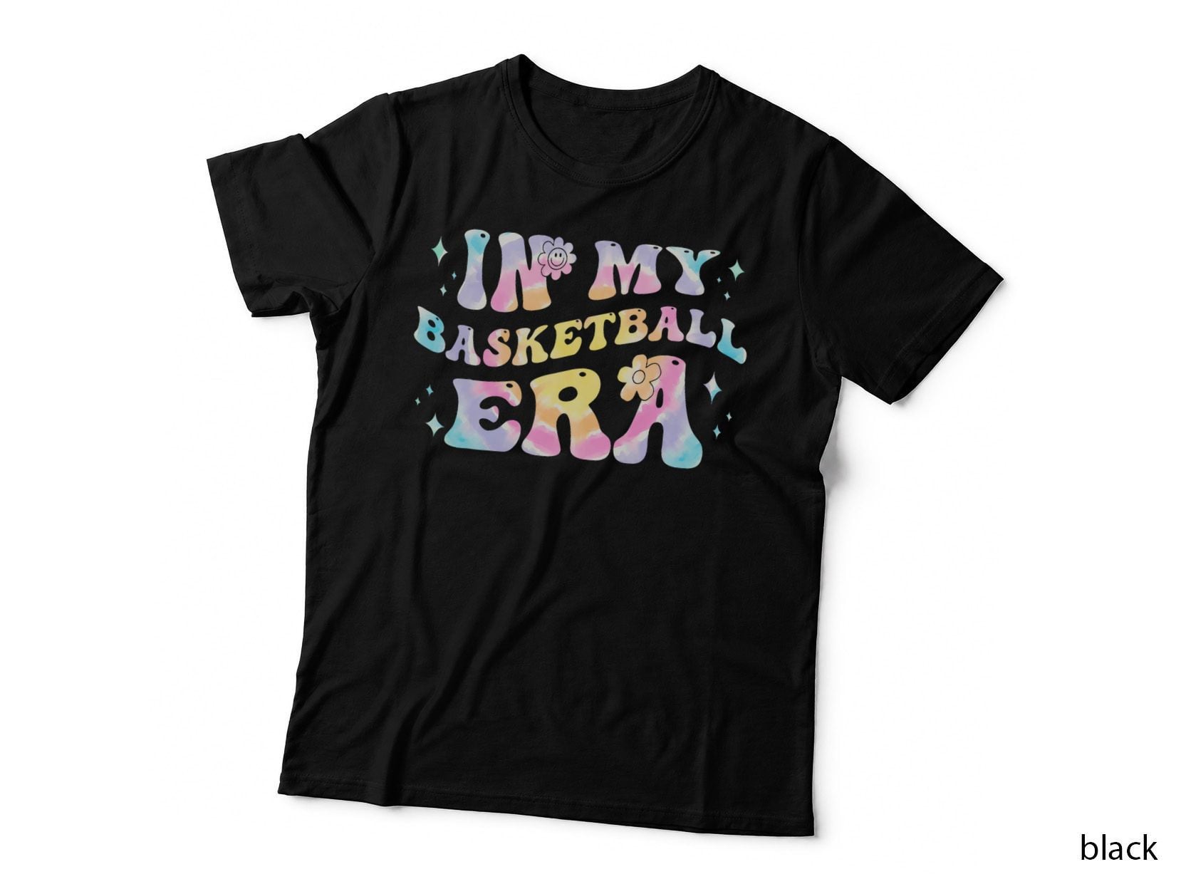 In My Basketball Era Groovy Tie Dye Teacher Student, 1970s Retro T-Shirt