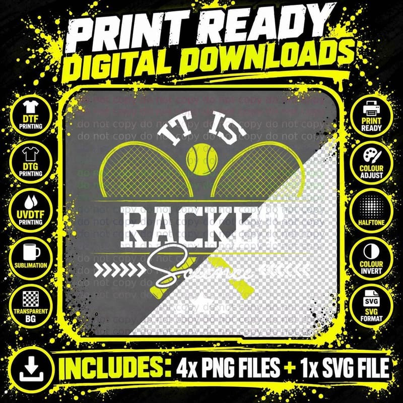 It Is Racket Science - Tennis Player Sports Tournament Png SVG Digital Bundle