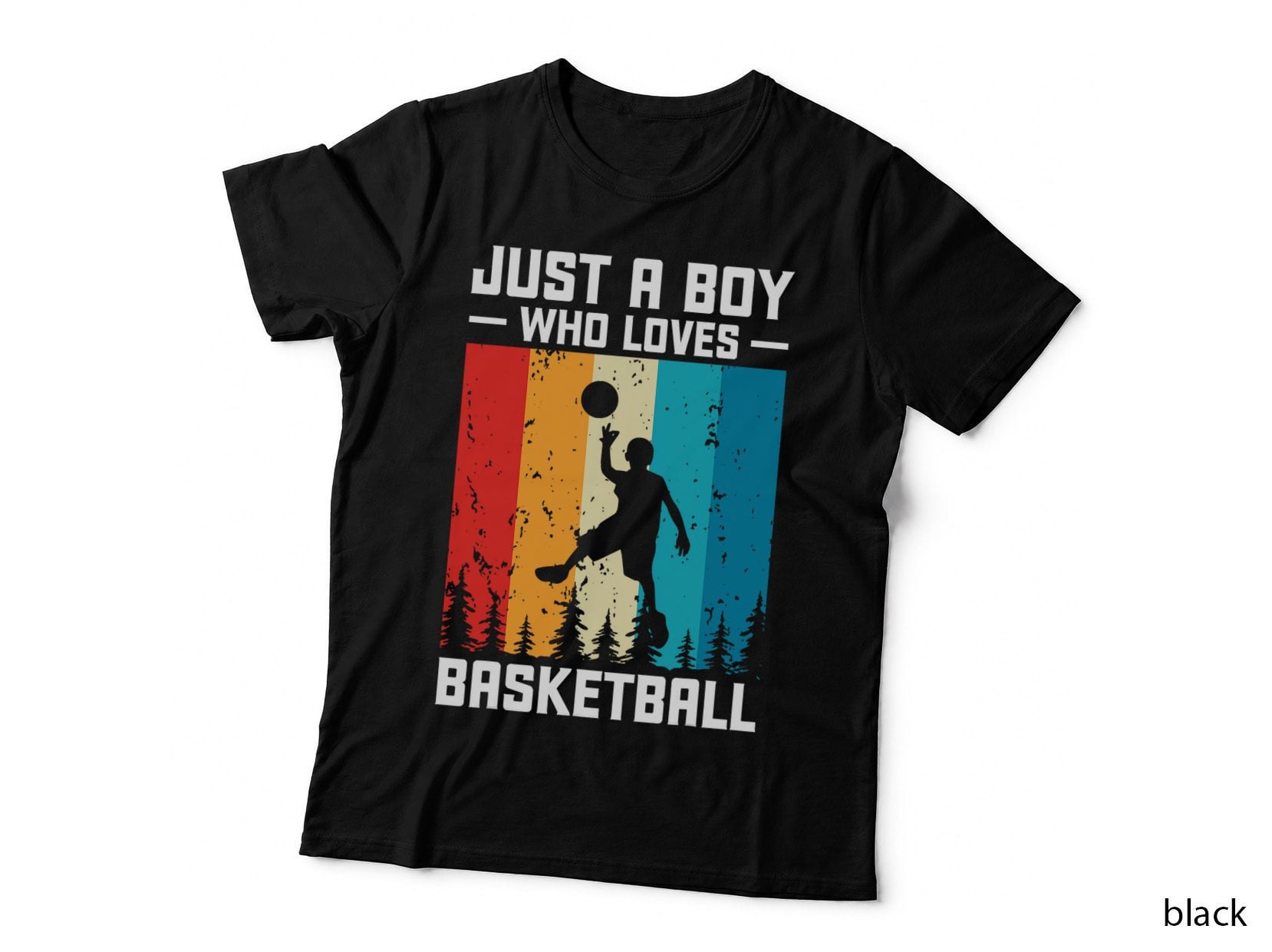 Just a Boy Who Loves Basketball for Lovers Retro of Sport T-Shirt