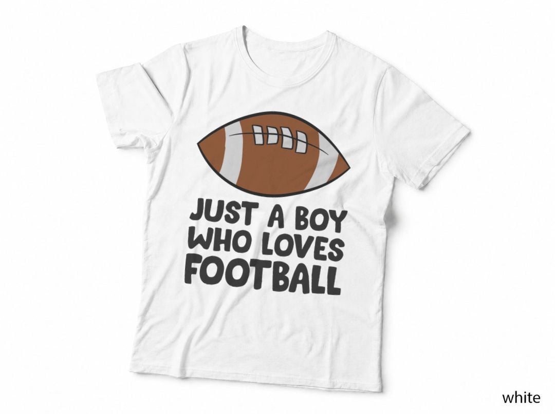 Just a Boy Who Loves Football Fan Gear, Sports Lover Gift T-Shirt