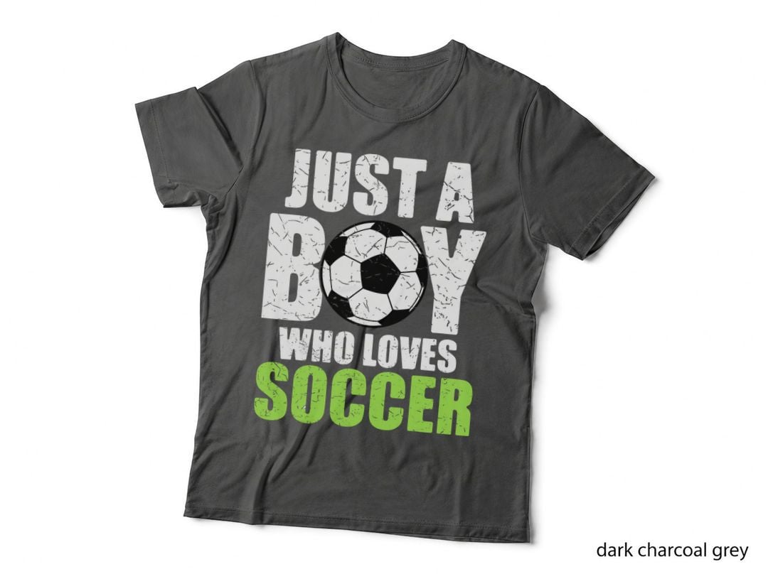 Just a Boy Who Loves Soccer Player Striker Goalie Goalkeeper T-Shirt