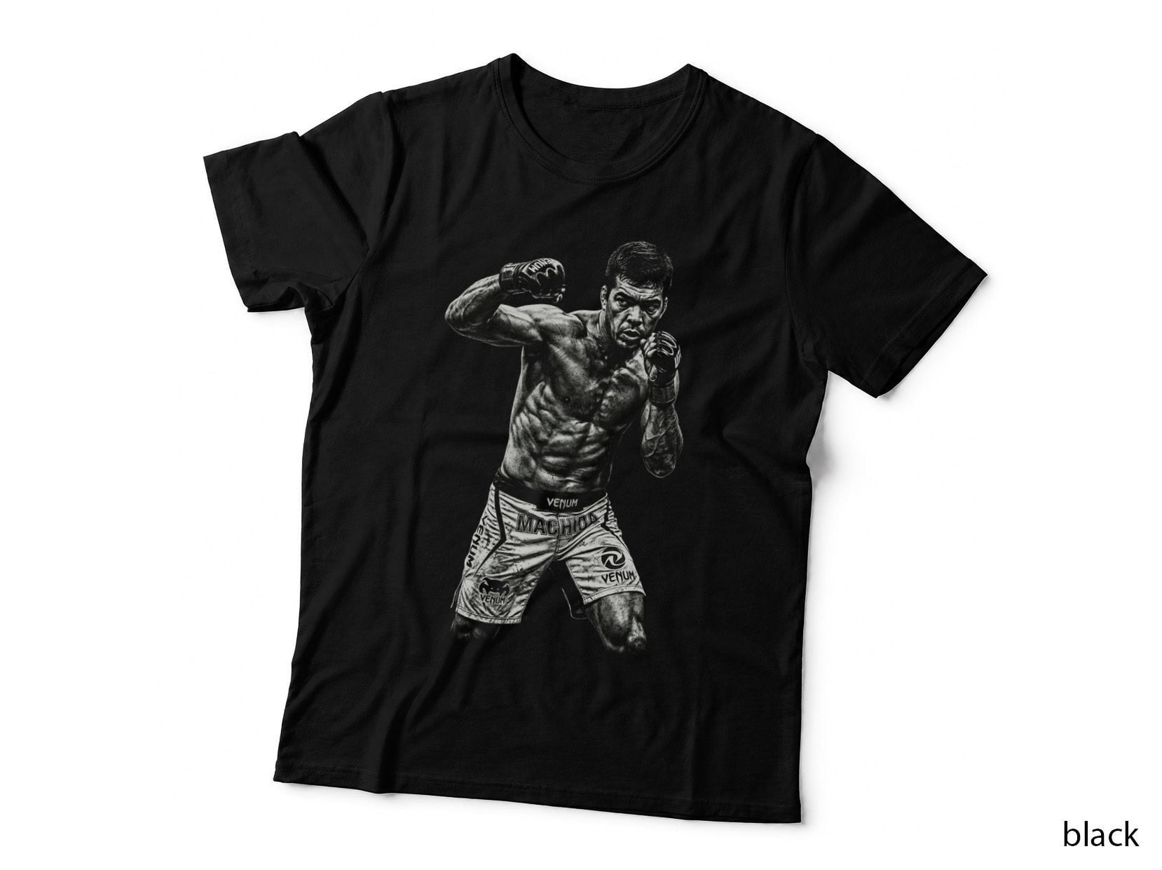 MMA Fighter Halftone Print, Cage Fight Style, Martial Arts Tee