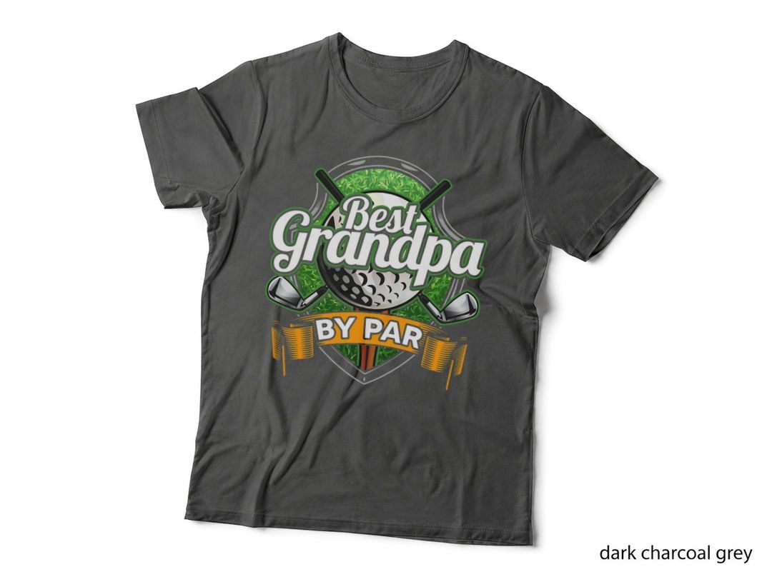 Mens Best Grandpa by Par Golf Player Funny Grandfather Golfer T-Shirt