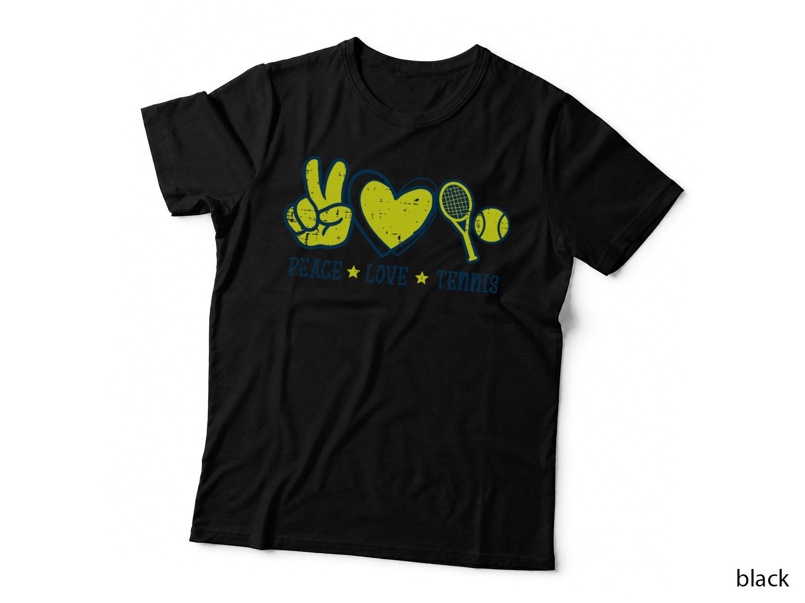 Peace Love Tennis Cool Player Coach Hippie Men Women Kids T-Shirt