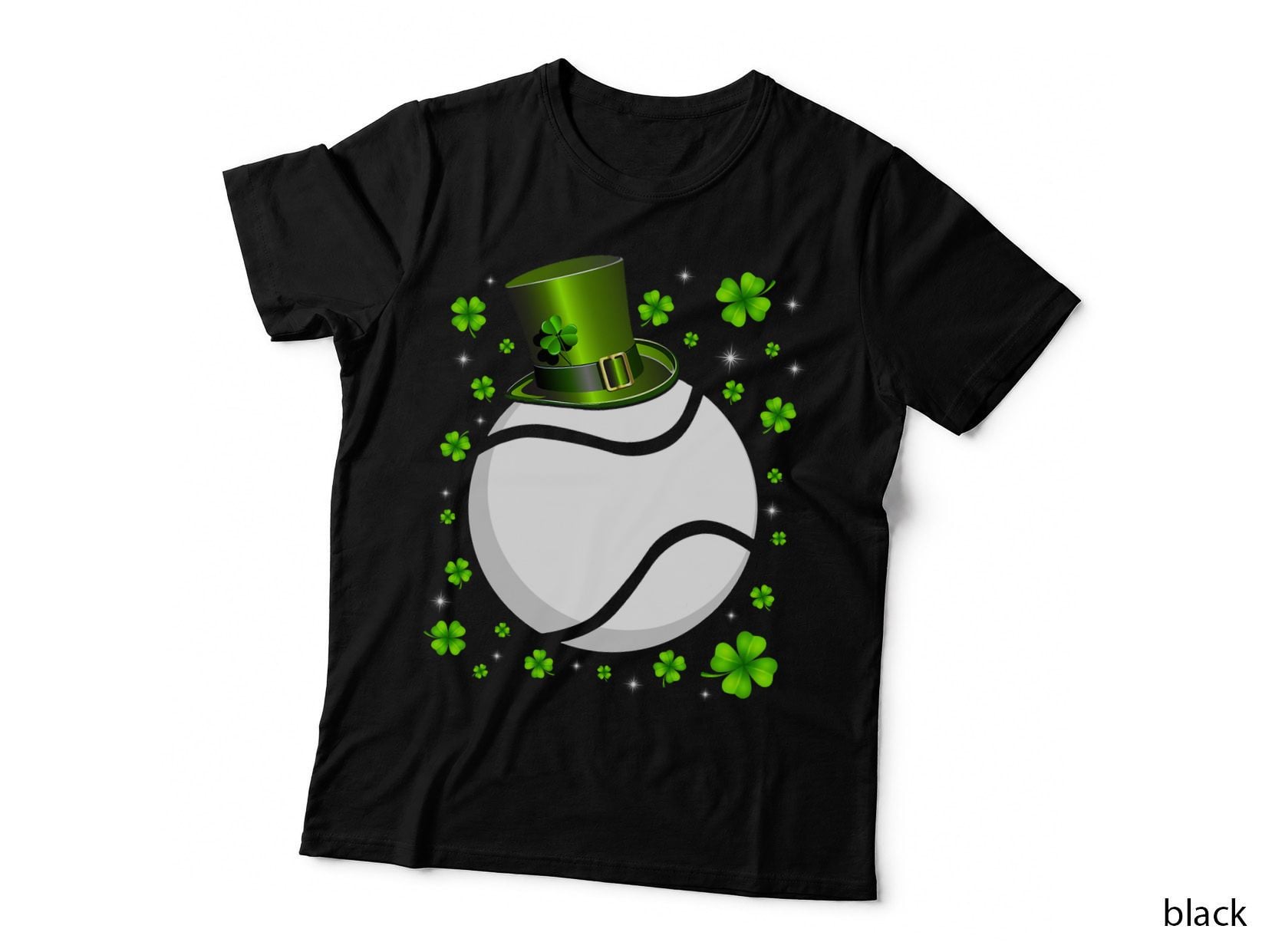 Retro Irish Tennis Shamrock Sports St. Patrick's Day T-Shirt