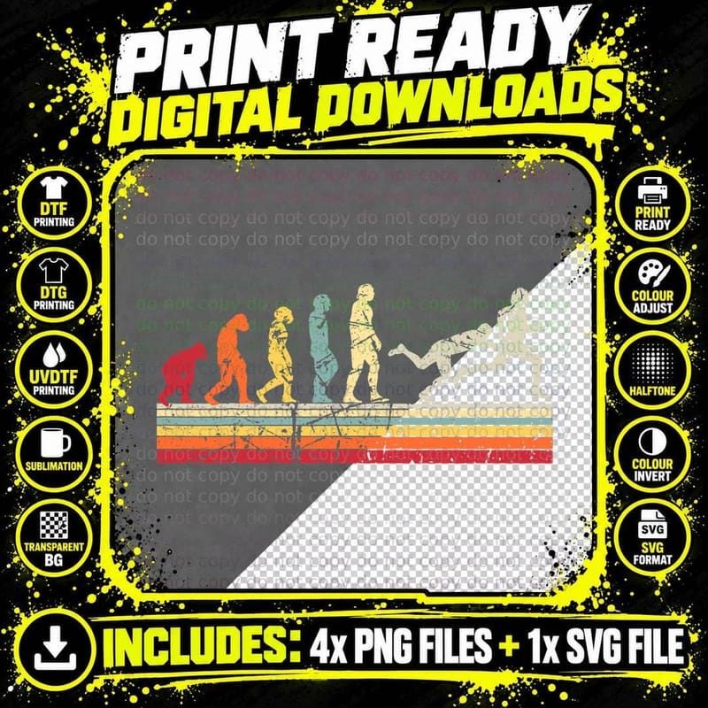 Rugby Ball Sport Spieler Evolution Rugby Team T-Shirt Png SVG Digital Bundle
