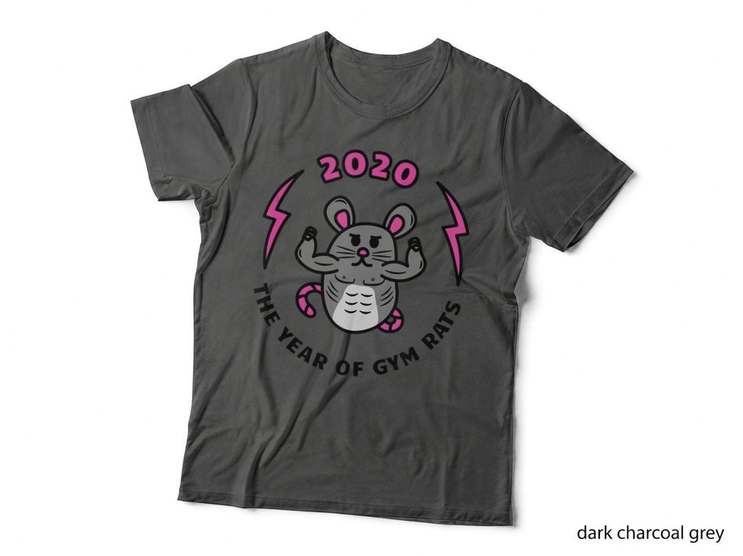 2020 Chinese Year of Gym Rats Bodybuilder Rat, Funny Gym T-Shirt