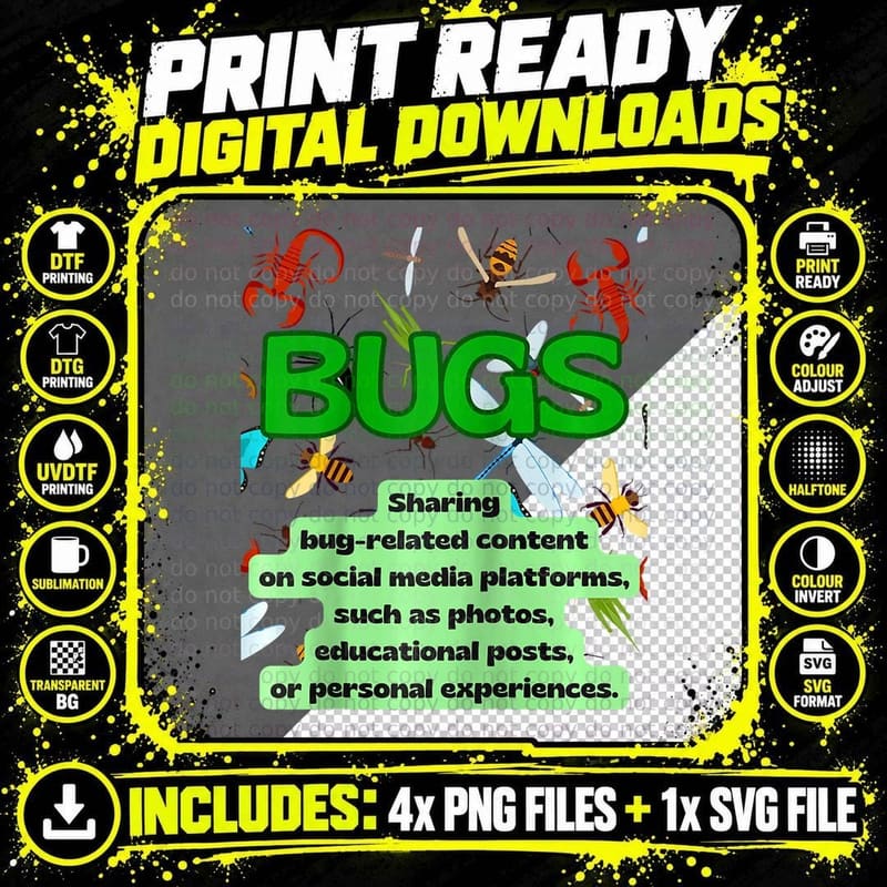 Beetle Insect Bugs - Sharing Bug-Related Content on SM Png SVG Digital Bundle