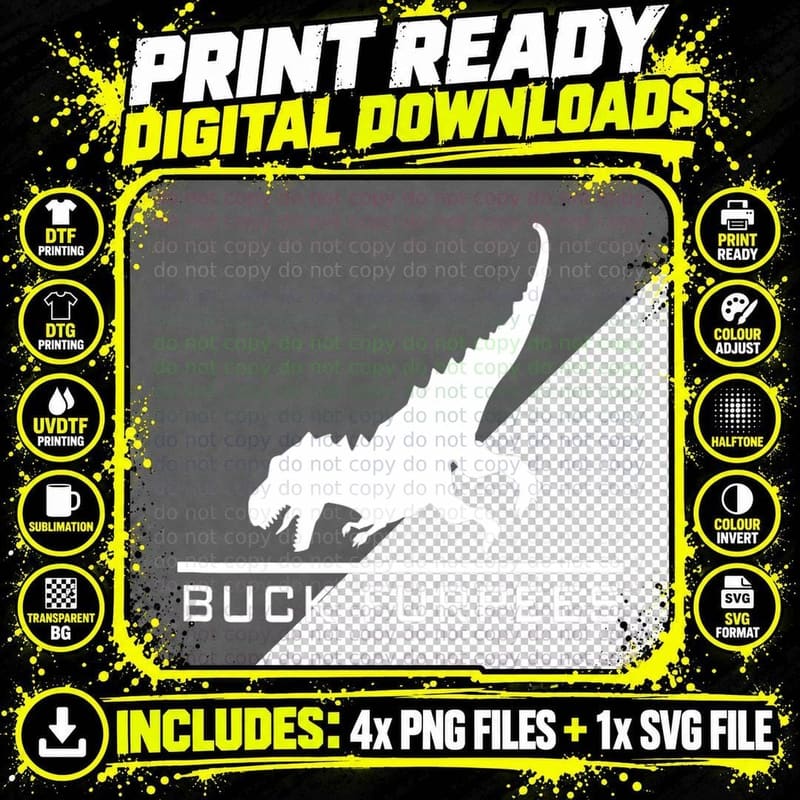 Buck Furpees Dinosaur - Funny Burpees Gym Workout Png SVG Digital Bundle