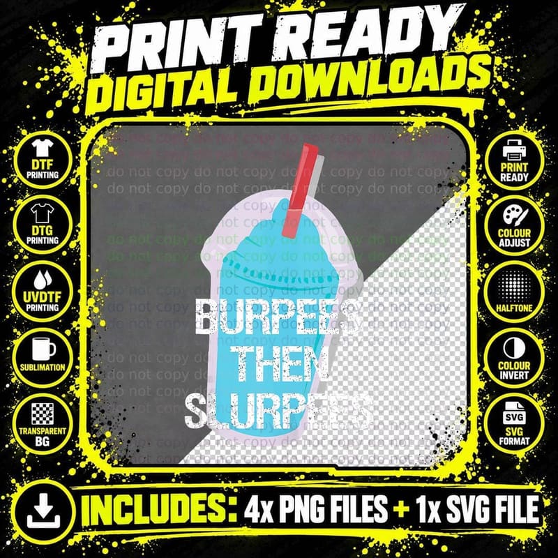 Burpees Then Slurpees Gym Workout Fitness Workout Png SVG Digital Bundle