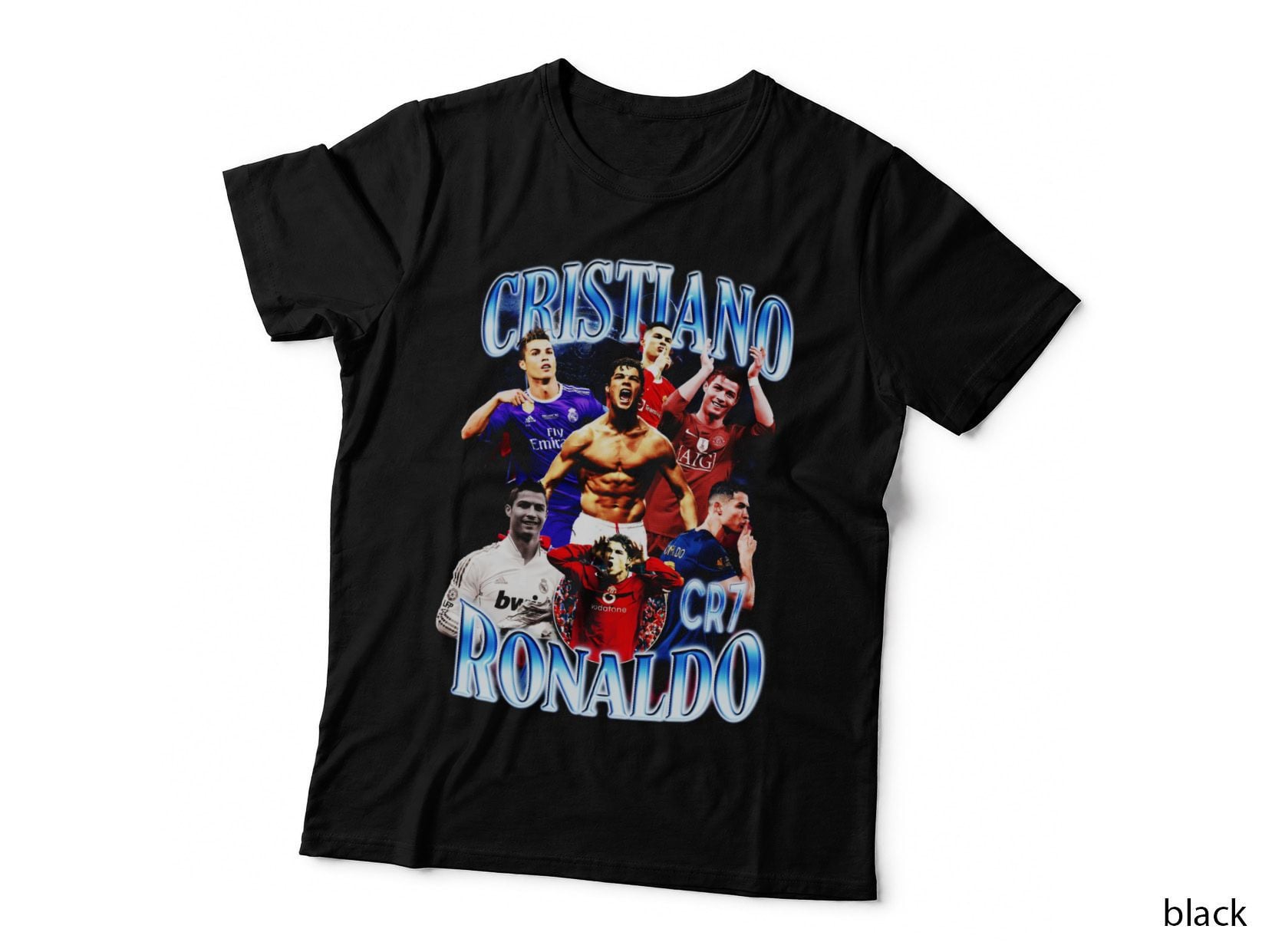Cristiano Ronaldo Fan Tee, CR7 Football Print, Soccer Lover Gift