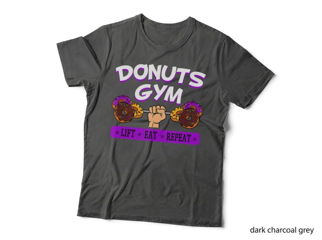 Donuts Gym Dessert Food Fitness Exercise Doughnut Sport Gift, Workout T-Shirt