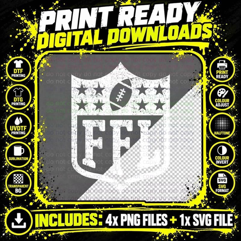 Fantasy Football Distressed FFL League Commish Champion Png SVG Digital Bundle