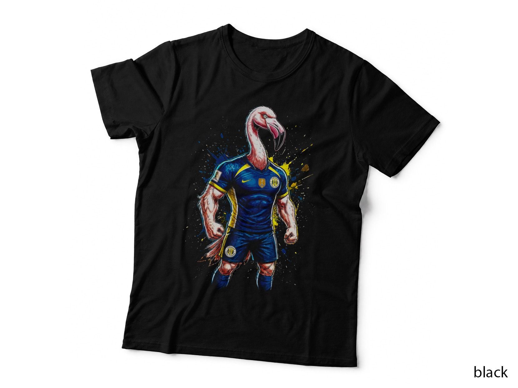 Flamingo Soccer Player T-Shirt, Football Fan Gift, Bird Lover Apparel