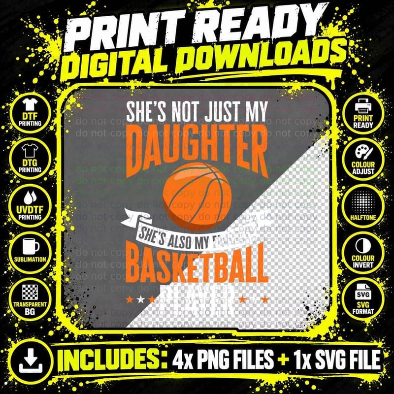 Funny Basketball Parent She's My Favorite Basketball Png SVG Digital Bundle