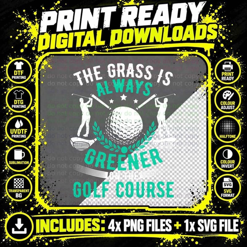 Golfing Golfer Golf Funny T-Shirt Png SVG Digital Bundle