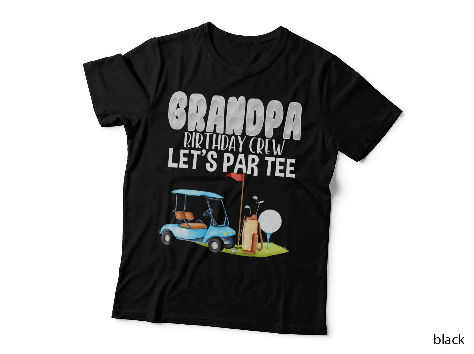 Grandpa Birthday Crew Let's Par Tee Golf Birthday Golfer T-Shirt