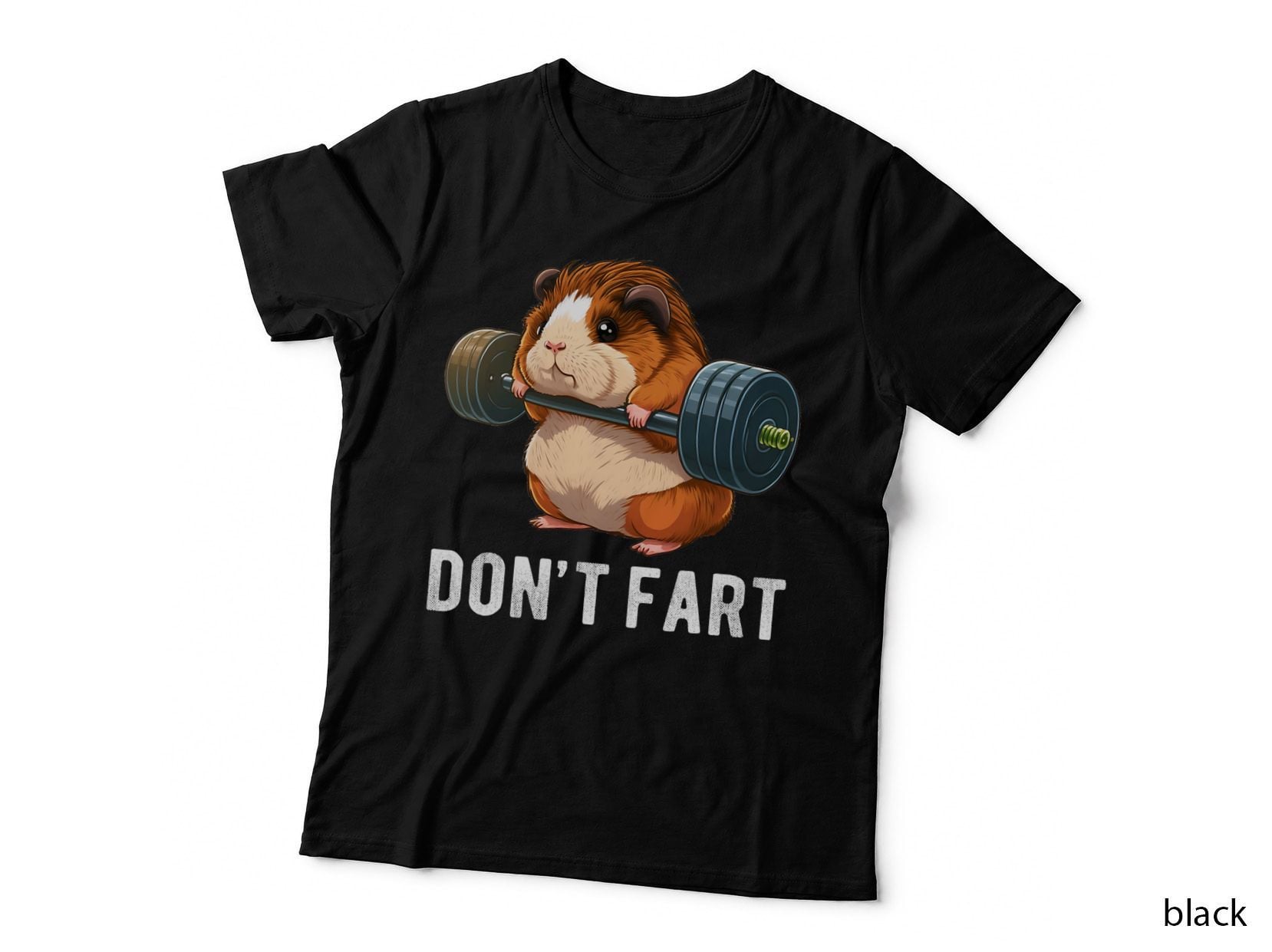 Guinea Pig Weight Lifting Gym Fitness Workout Funny T-Shirt