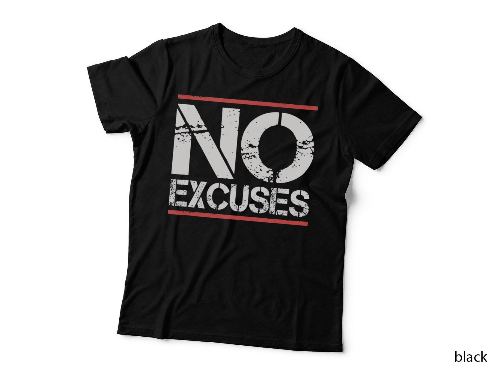 Gym Fitness Motivational Workout Design No Excuses T-Shirt