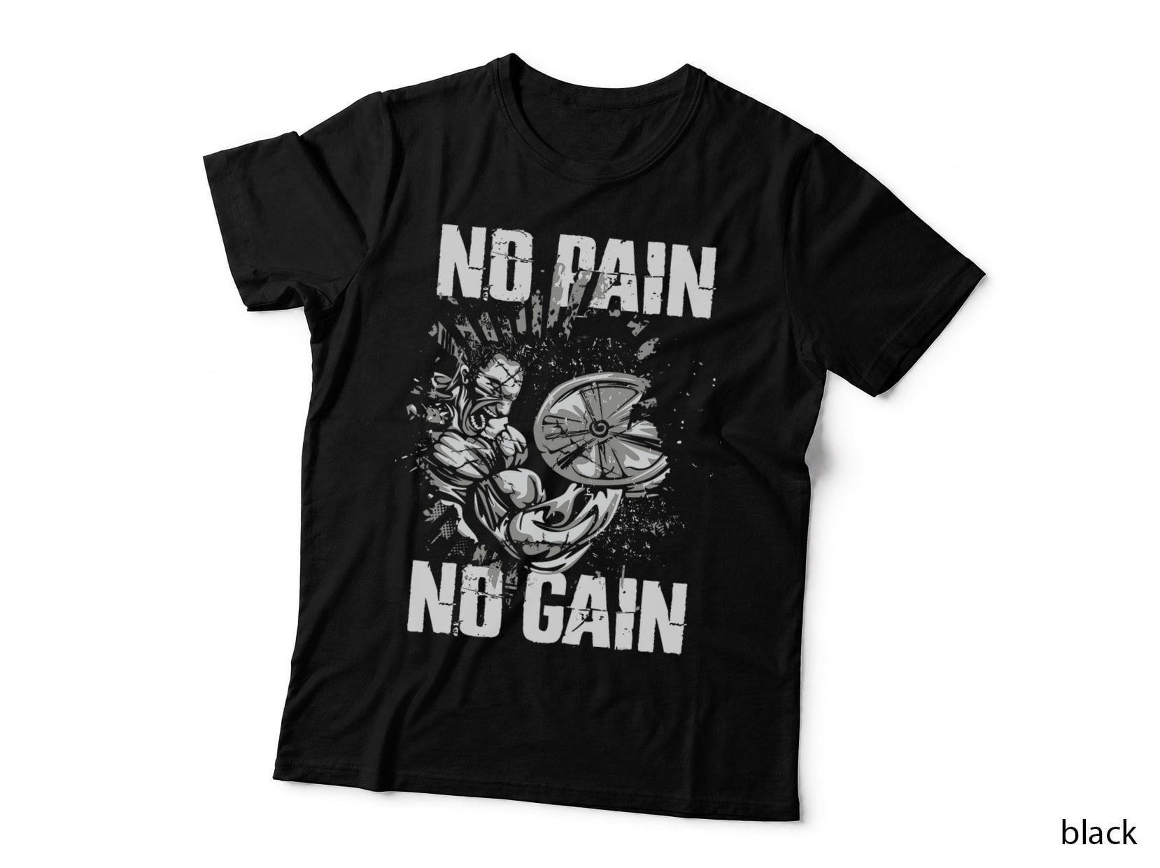 Gym Fitness and Bodybuilding Shirts for Men No Pain No Gain T-Shirt