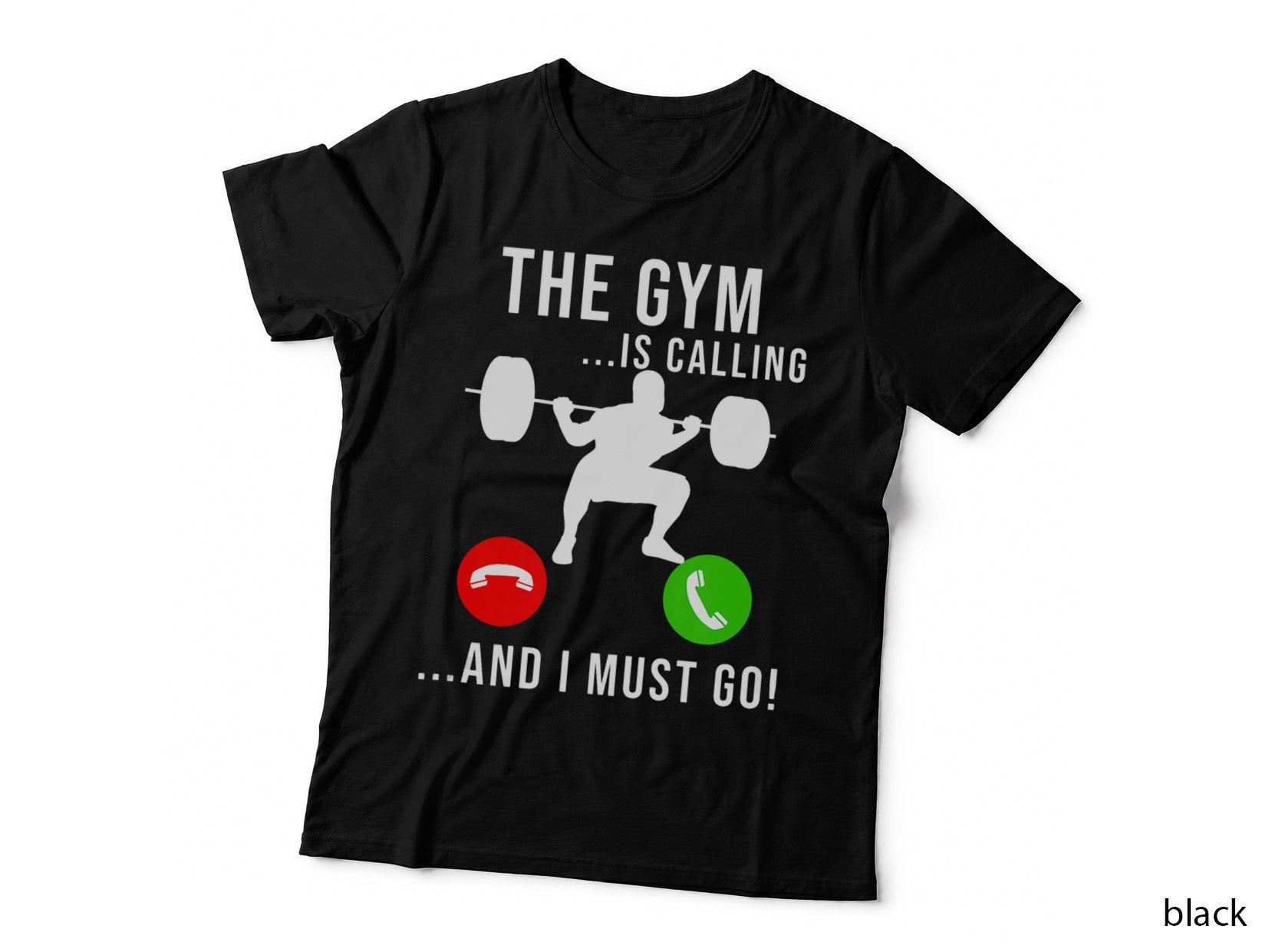 Gym Is Calling Workout Fitness Bodybuilding Weight Lifting, Muscle T-Shirt