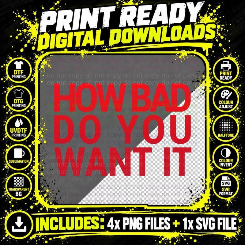 HOW BAD DO YOU WANT IT T SHIRT Gym Tee Exercise Tee Png SVG Digital Bundle