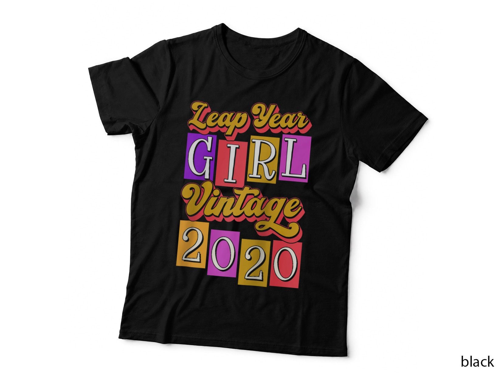 Leap Year Girl Vintage 2020 Retro Art Deco Feb 29 Birthday T-Shirt