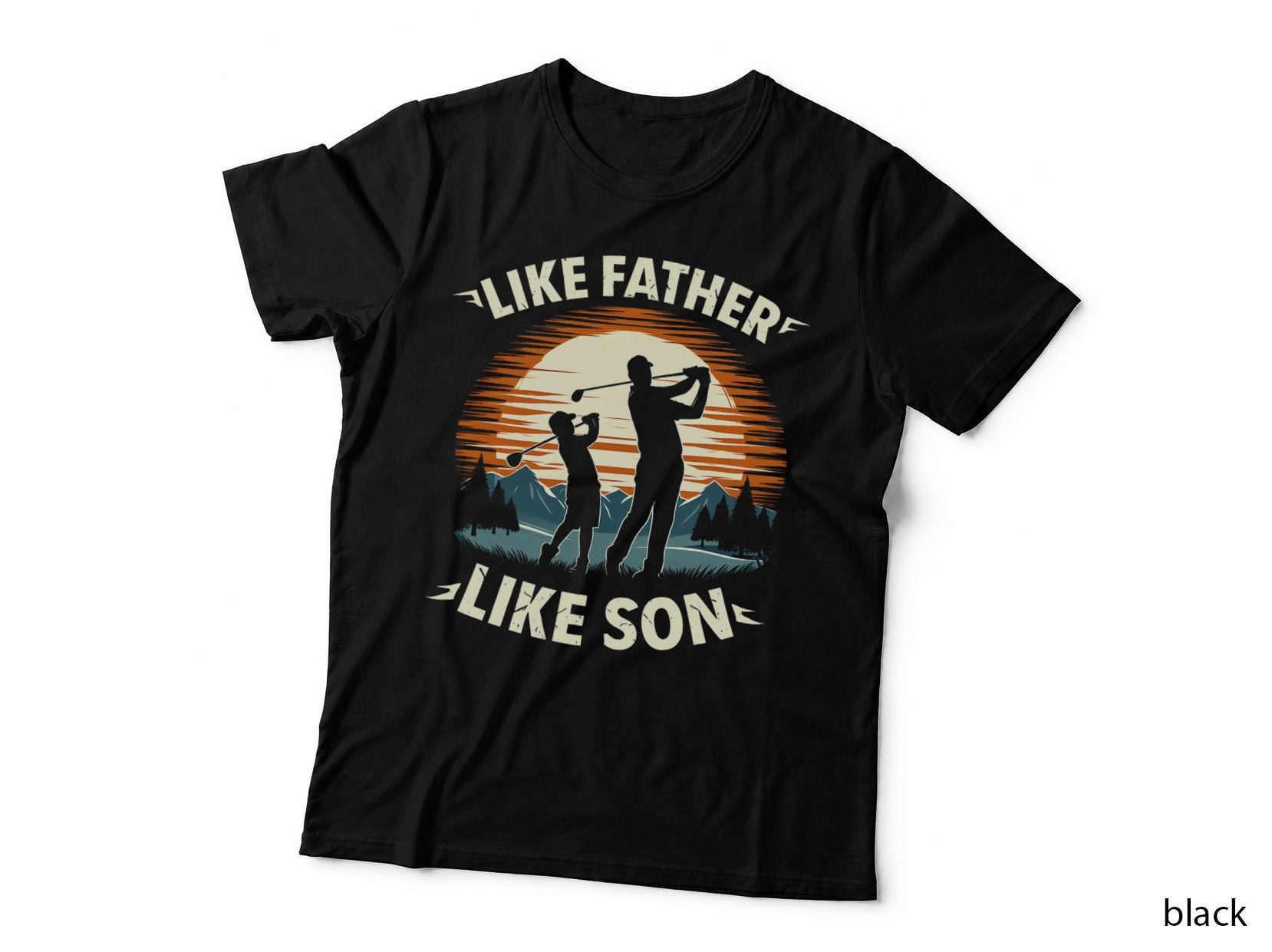 Like Father Like Son Golfing Dad Father's Day Golf T-Shirt