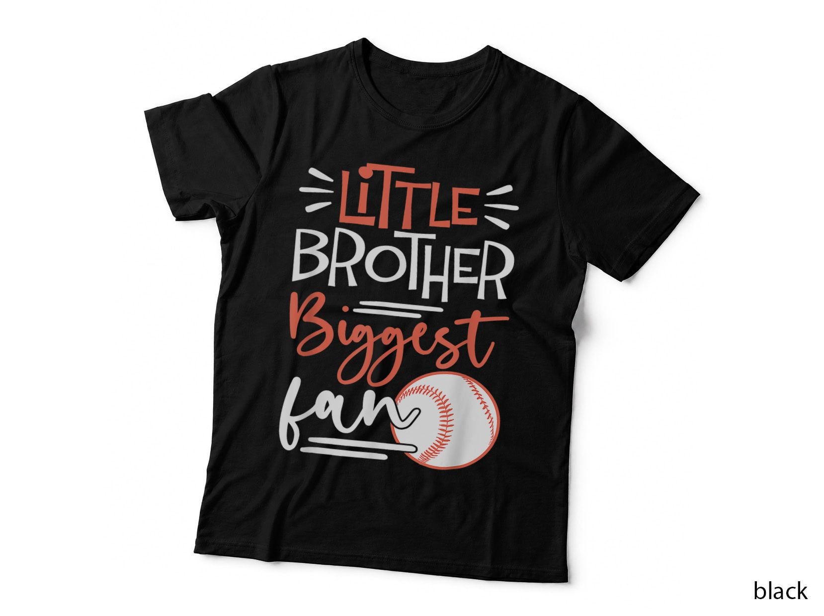 Little Brother Biggest Fan Baseball Season for Boys T-Shirt