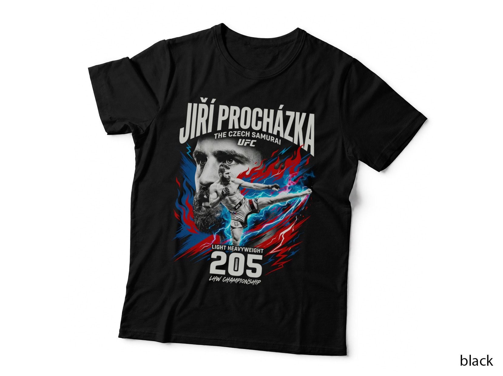 MMA Fighter Jiri Prochazka T-Shirt, the Czech Samurai Print, Cage Fight Tee