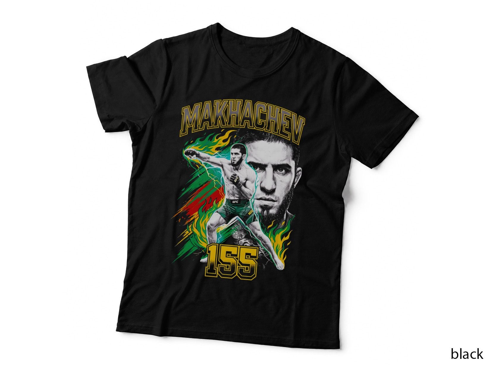 MMA Fighter Makhachev 155 Print T-Shirt
