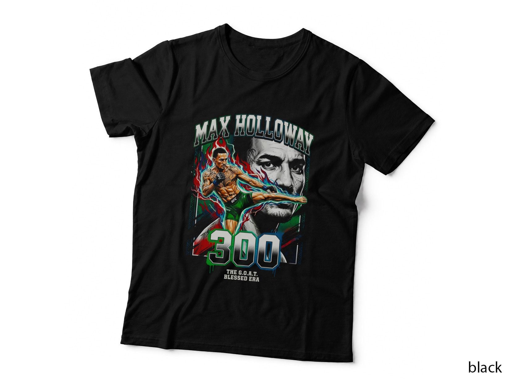 MMA Fighter Max Holloway 300 Print T-Shirt