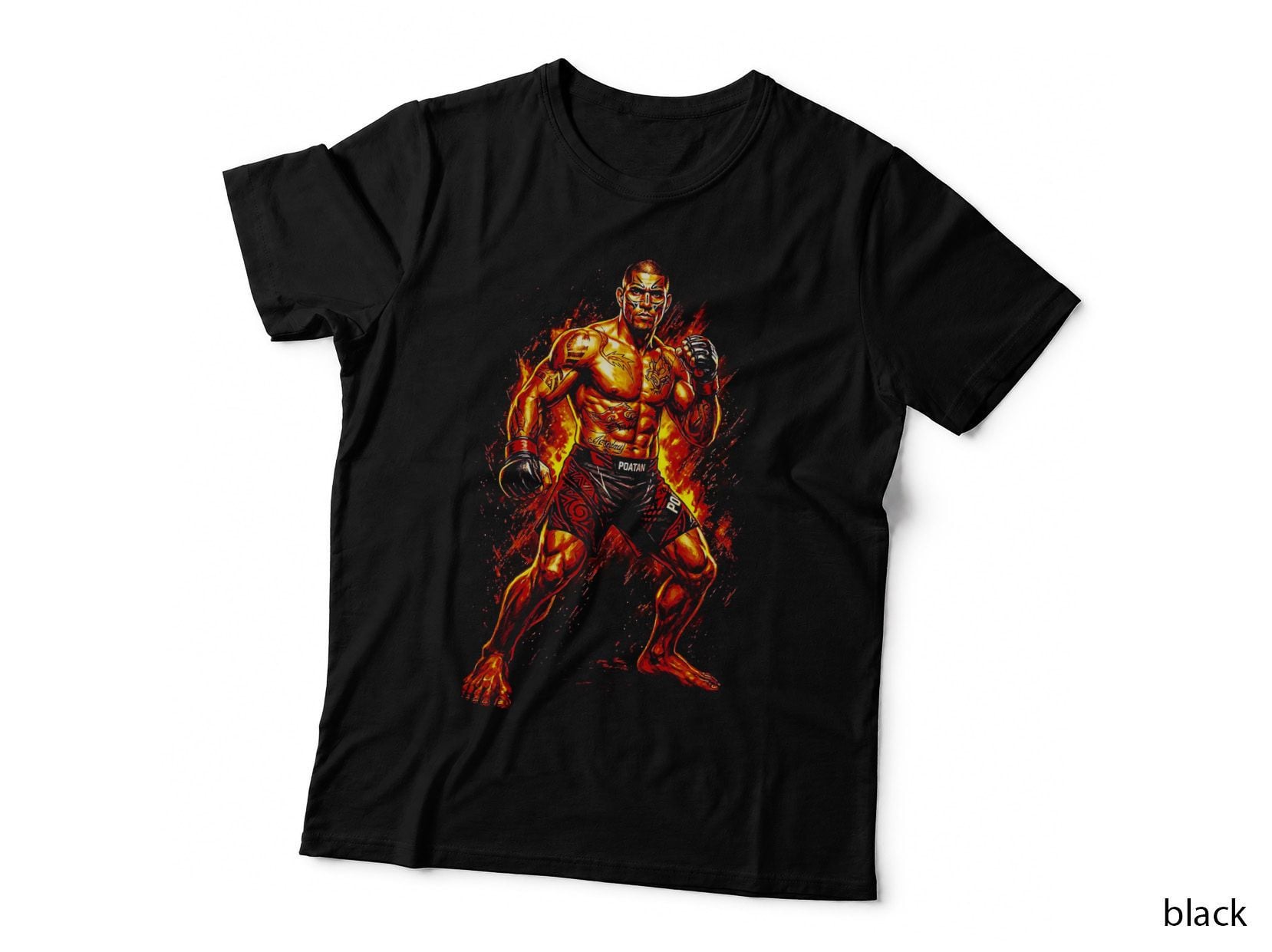 MMA Fighter T-Shirt, Boxing Champ Tee, Knockout Power Print