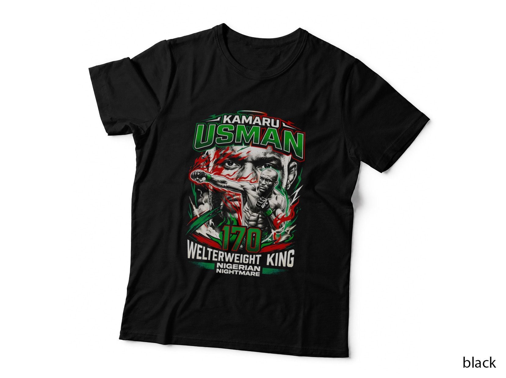 MMA Fighter Usman 170 T-Shirt, Mixed Martial Arts Print, Cage Fight Apparel